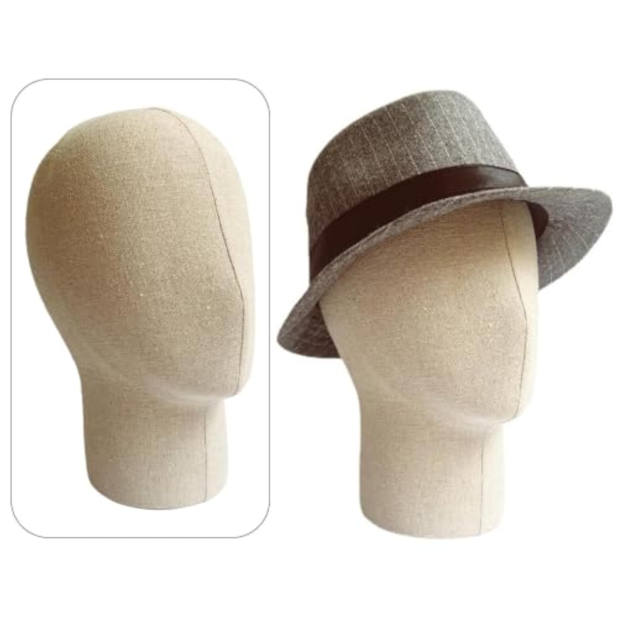 Linen Mannequin Head for Wig Display